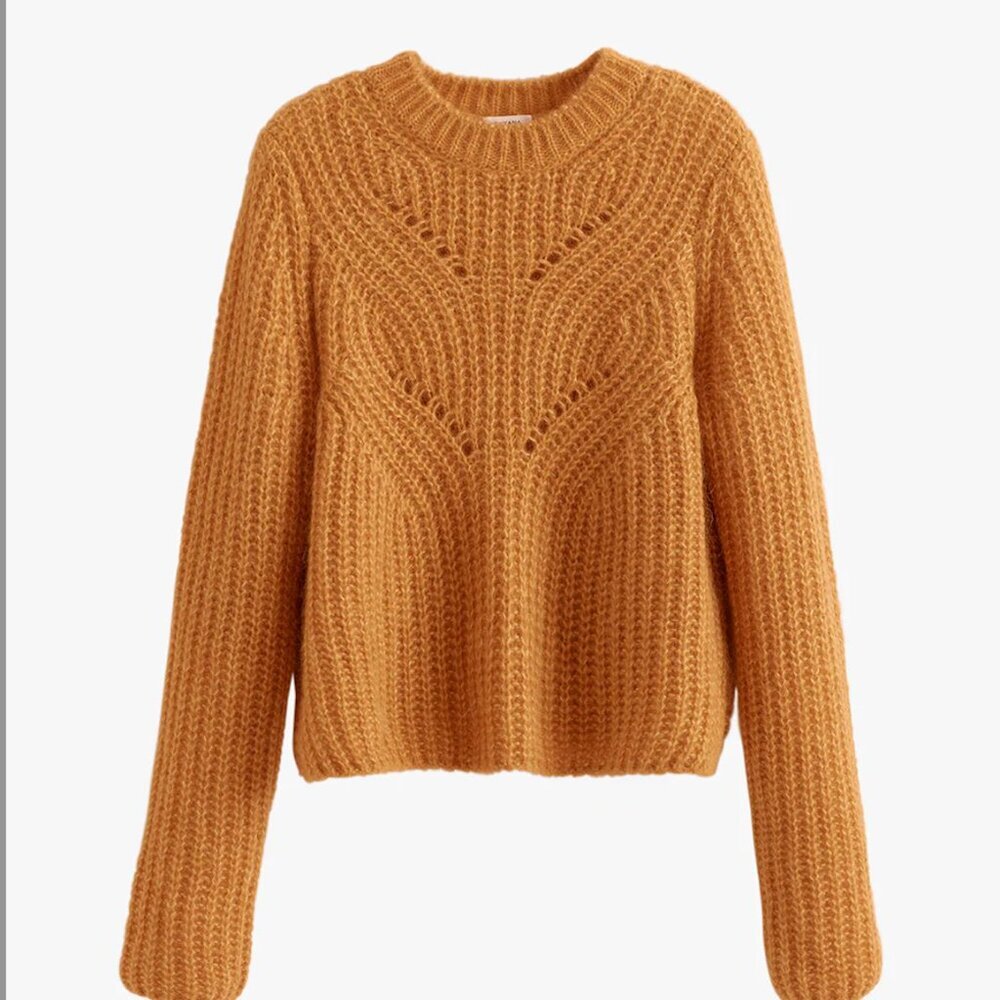 Cuyana Alpaca Wool Crewneck Sweater Turmeric Size Medium​